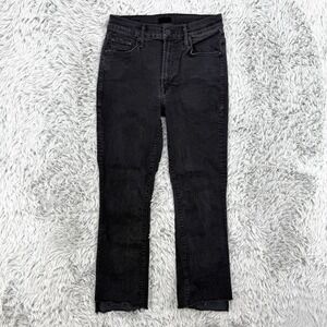 Mother Jeans Women's 26x25 Not Guilty/Black The Insider‎ Crop Step Fray Grunge
